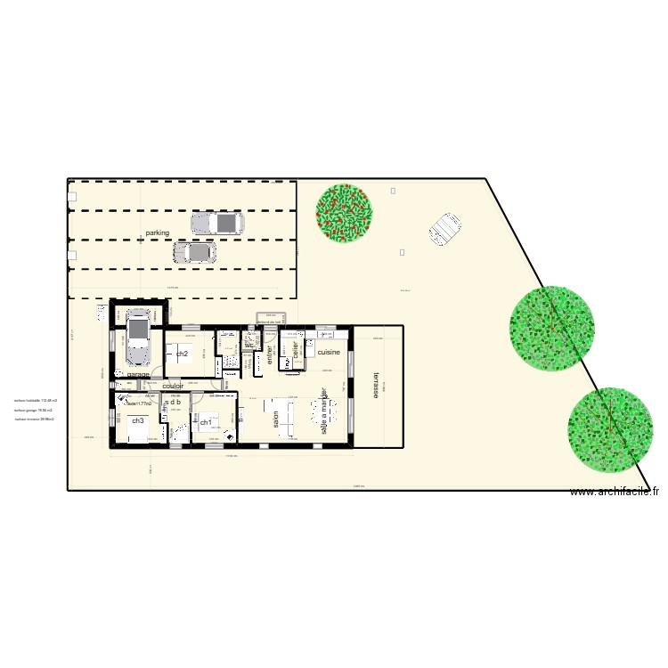 villa essaie 4. Plan de 8 pièces et 874 m2