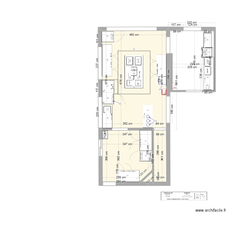 BRY 4. Plan de 4 pièces et 46 m2