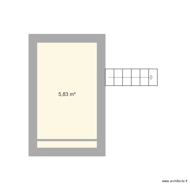 Desmedt Mezzanine. Plan de 1 pièce et 6 m2