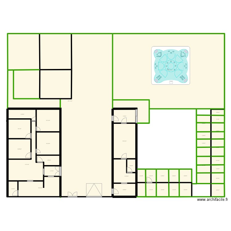 maison friville. Plan de 39 pièces et 712 m2