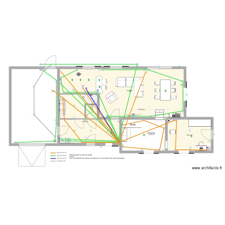 Acland Juliane Gaines prises. Plan de 4 pièces et 95 m2