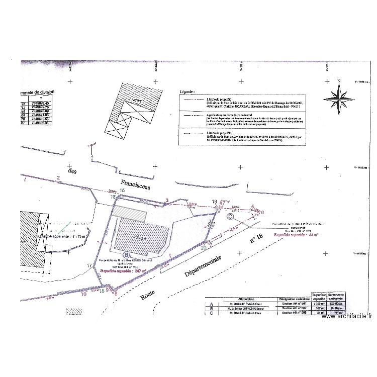 Plan d implantation. Plan de 0 pièce et 0 m2