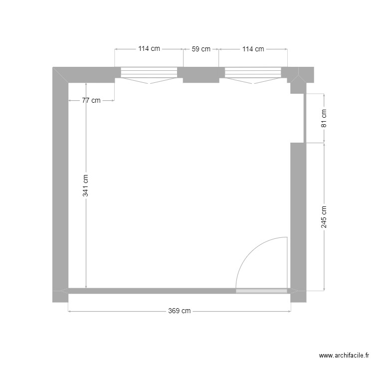 Chambre 1. Plan de 0 pièce et 0 m2