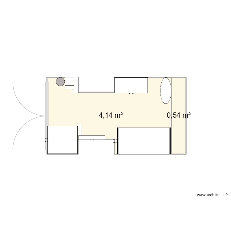 projet moi. Plan de 2 pièces et 5 m2