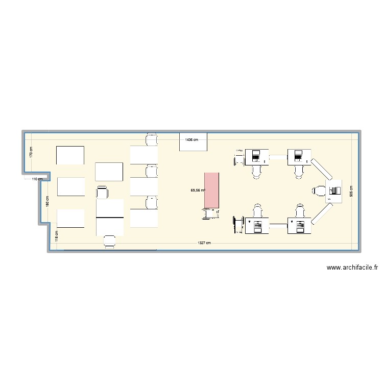 MPI . Plan de 1 pièce et 70 m2