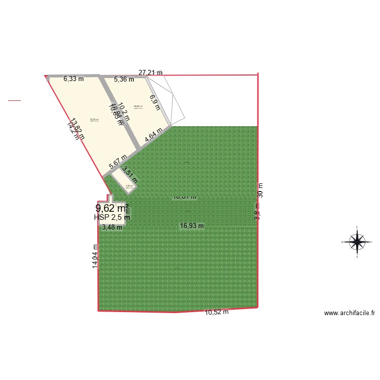 plan 1. Plan de 5 pièces et 127 m2