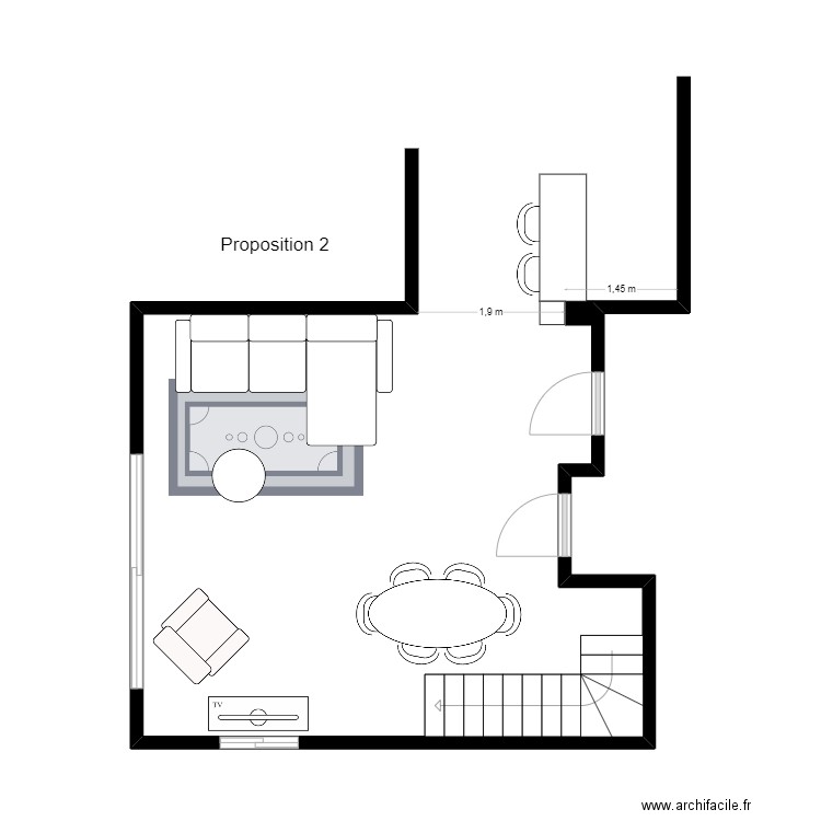 proposition 2. Plan de 0 pièce et 0 m2