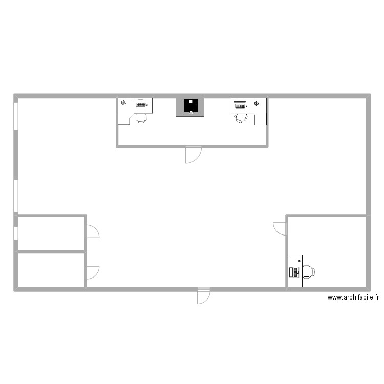 plan boutique. Plan de 5 pièces et 258 m2