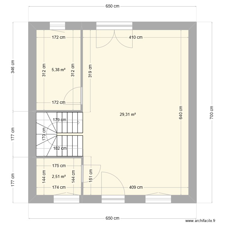 APPART CONFLANS. Plan de 8 pièces et 74 m2