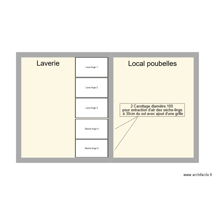 Plan carottage Newtone é. Plan de 2 pièces et 49 m2