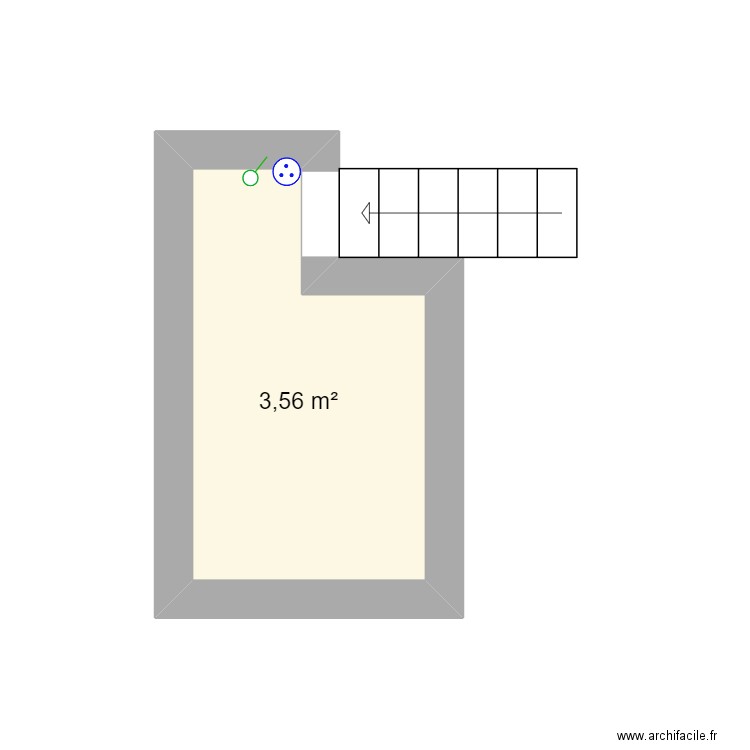 CAVE. Plan de 1 pièce et 4 m2