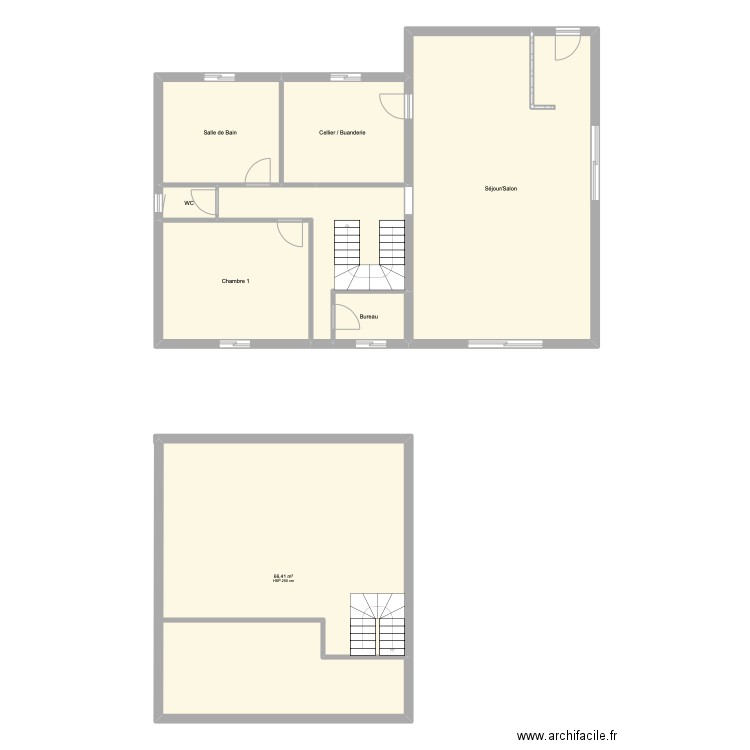 Plan maison . Plan de 8 pièces et 183 m2