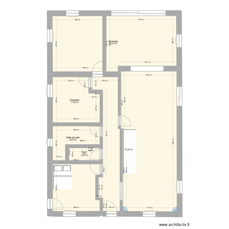 New Maison Réa. Plan de 5 pièces et 132 m2