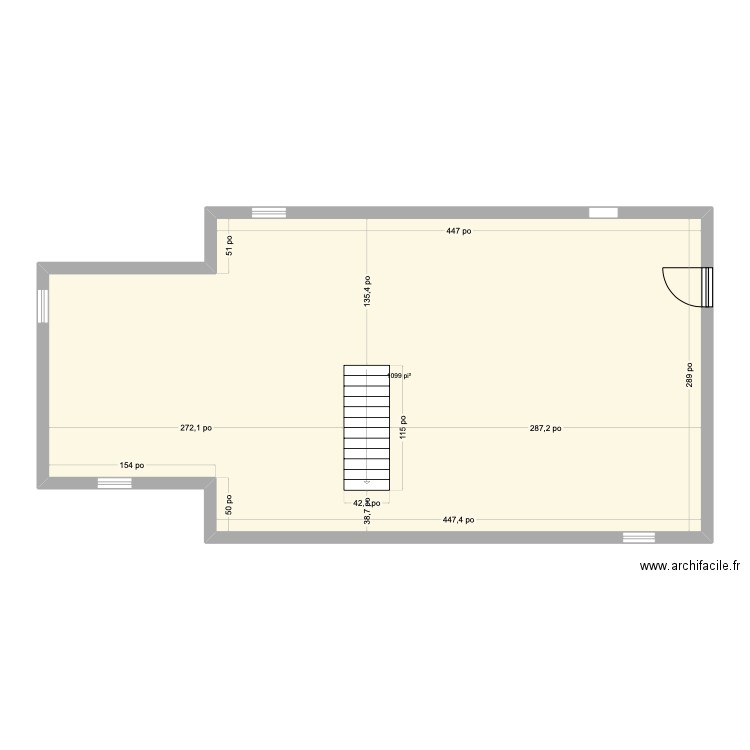 sous-sol. Plan de 1 pièce et 102 m2