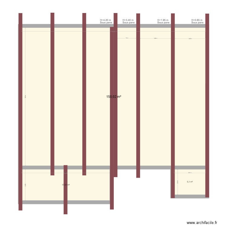 ONESIA - GRANGE BRUTE. Plan de 3 pièces et 180 m2