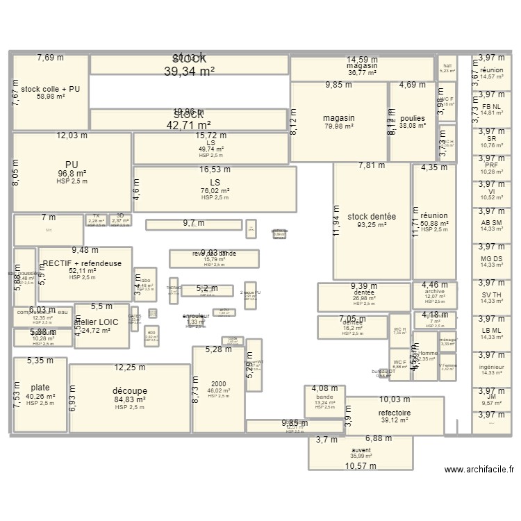 TANALS. Plan de 53 pièces et 1325 m2