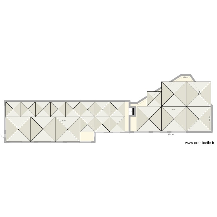 Terrasse parasols. Plan de 3 pièces et 318 m2