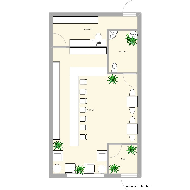 dim archi 2 der. Plan de 4 pièces et 62 m2