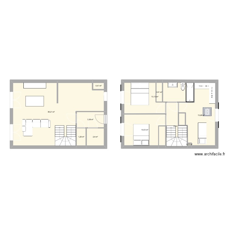 maison dammartin. Plan de 11 pièces et 87 m2