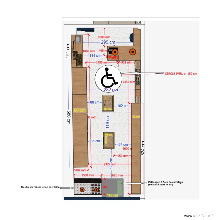 FROM plan aménagé 1. Plan de 0 pièce et 0 m2