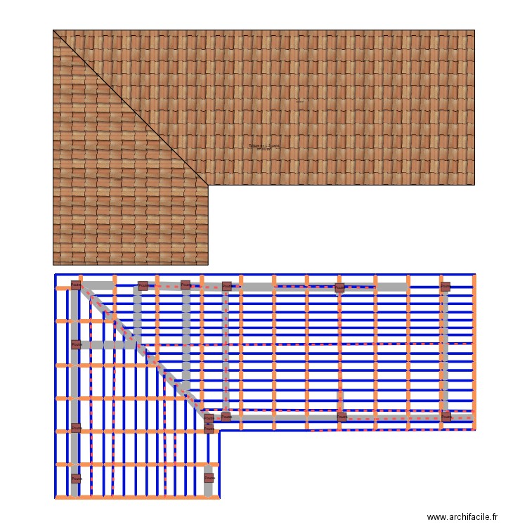 terrasse der. Plan de 283 pièces et 59 m2