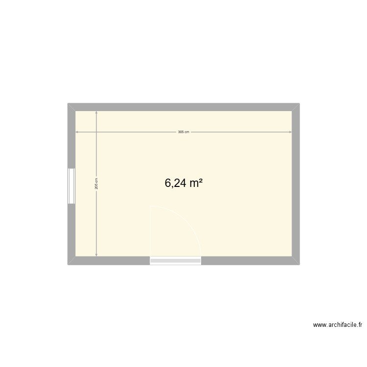 Salle de bain Cajarc. Plan de 1 pièce et 6 m2