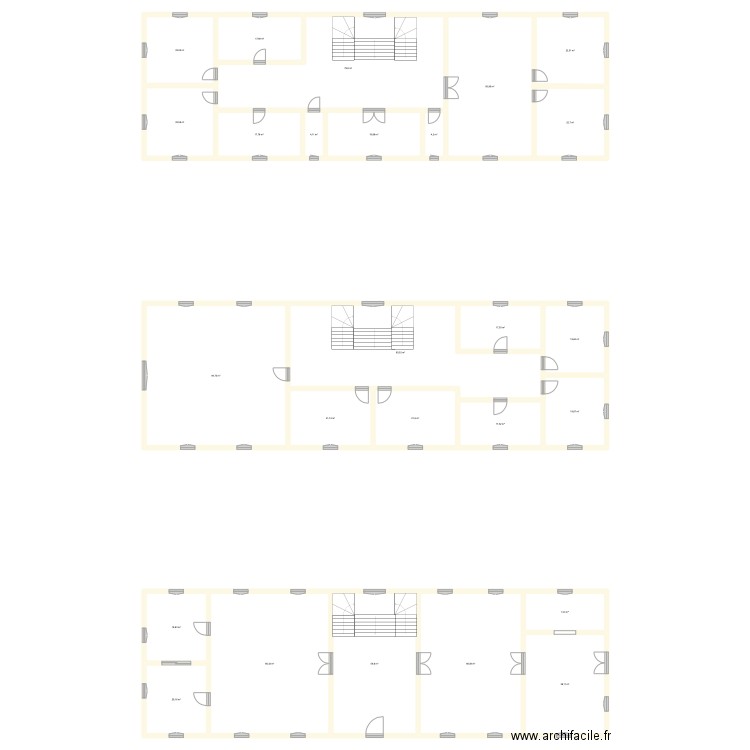 Maison. Plan de 26 pièces et 884 m2