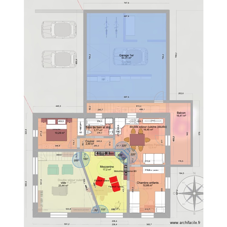 Longeville plan Javelle en LIGNE 2ter. Plan de 17 pièces et 690 m2