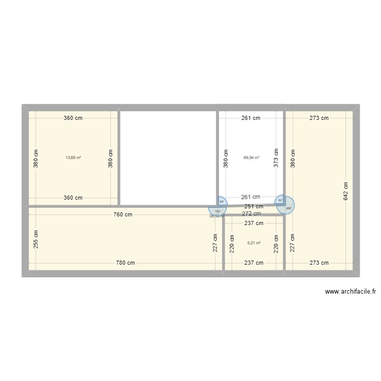 MARTIN. Plan de 4 pièces et 67 m2