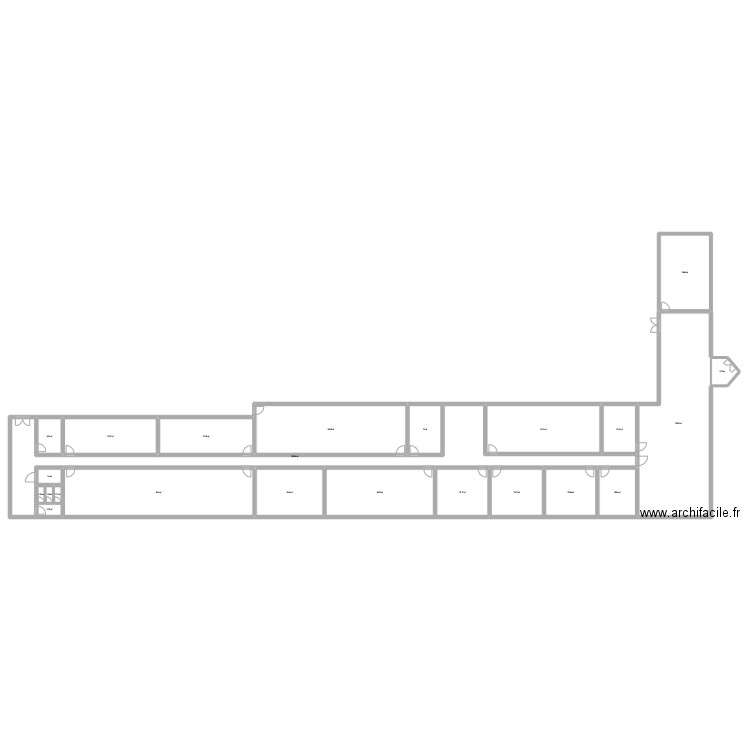 SIA RDC. Plan de 23 pièces et 741 m2