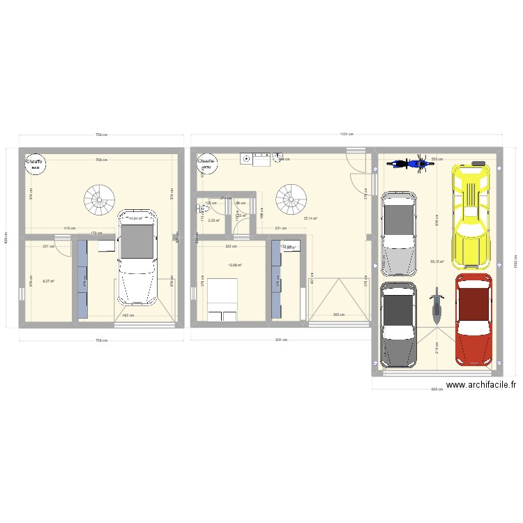 Eragny 2. Plan de 8 pièces et 166 m2