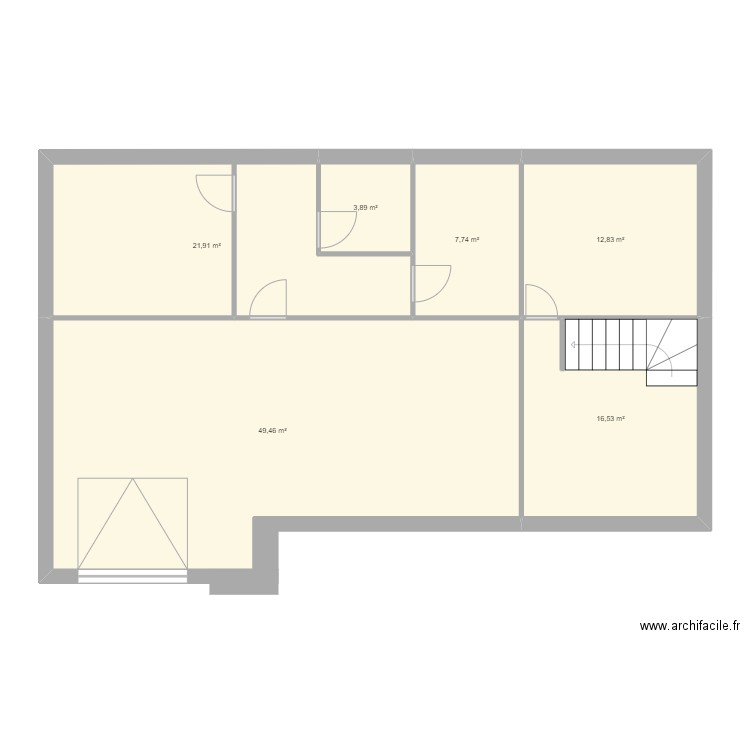 Maison garage. Plan de 6 pièces et 112 m2