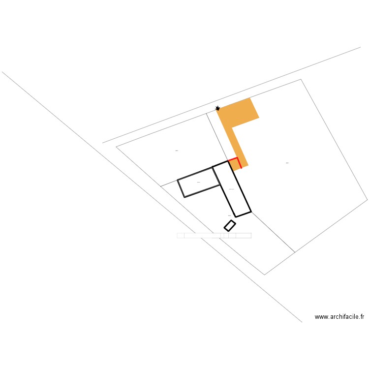 plan de masse . Plan de 3 pièces et 504 m2