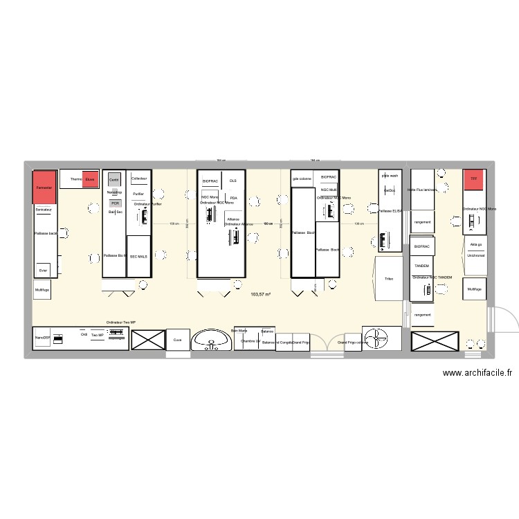 PPT35 NFS + L2. Plan de 1 pièce et 104 m2