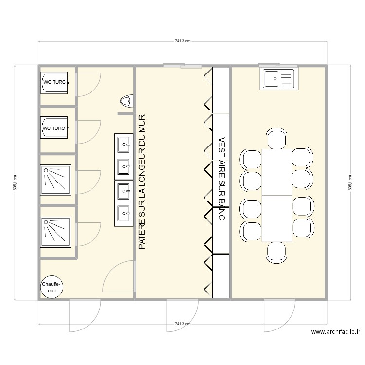 EIFFAGE CHANTIER AMBERIEU-EN-BUGEY. Plan de 7 pièces et 42 m2