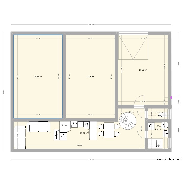 LOT19 MAI24 RDC. Plan de 5 pièces et 108 m2