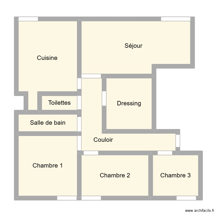 AppartLeRaincy. Plan de 9 pièces et 91 m2