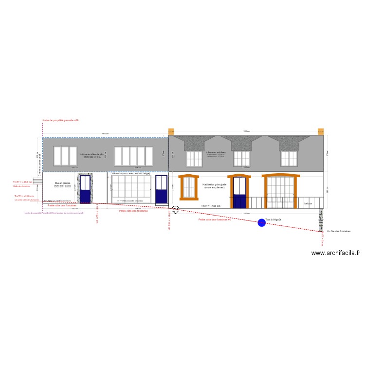 Façade Est_après projet (2). Plan de 0 pièce et 0 m2