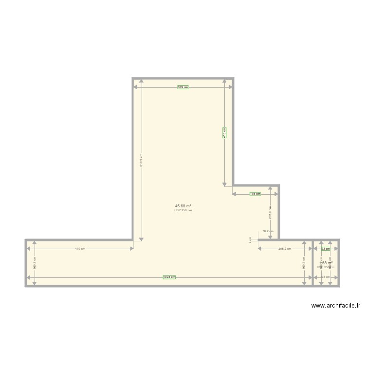 ecopat3. Plan de 2 pièces et 47 m2