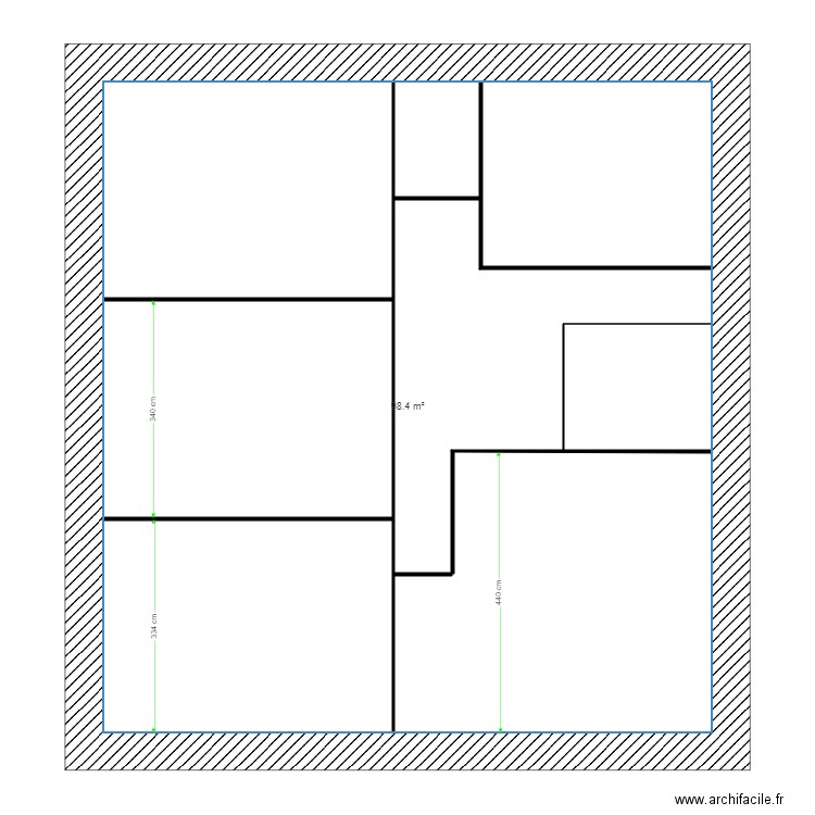 CHASTEL_2. Plan de 1 pièce et 98 m2