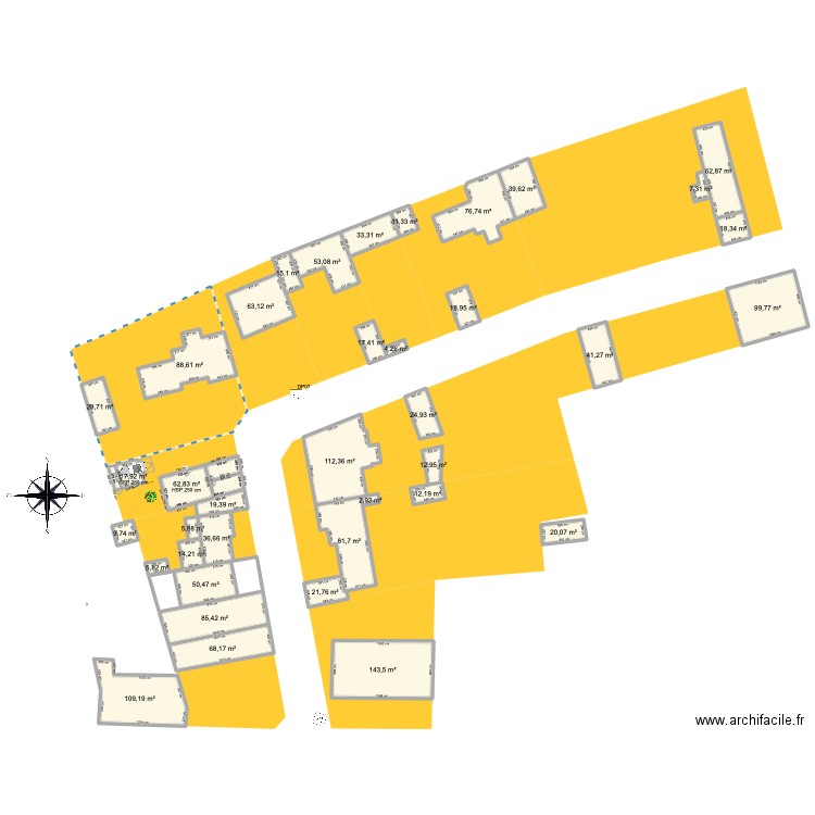 DP02 carport. Plan de 38 pièces et 1598 m2