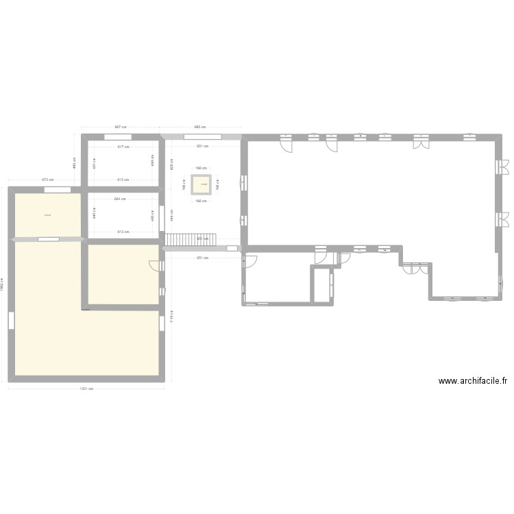 Maison Pise Menuiseries. Plan de 3 pièces et 159 m2