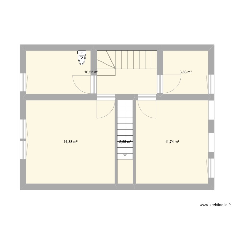 cdbmid. Plan de 5 pièces et 43 m2