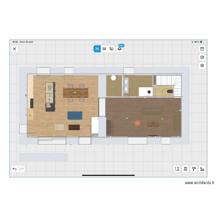 Plan elec. Plan de 3 pièces et 104 m2