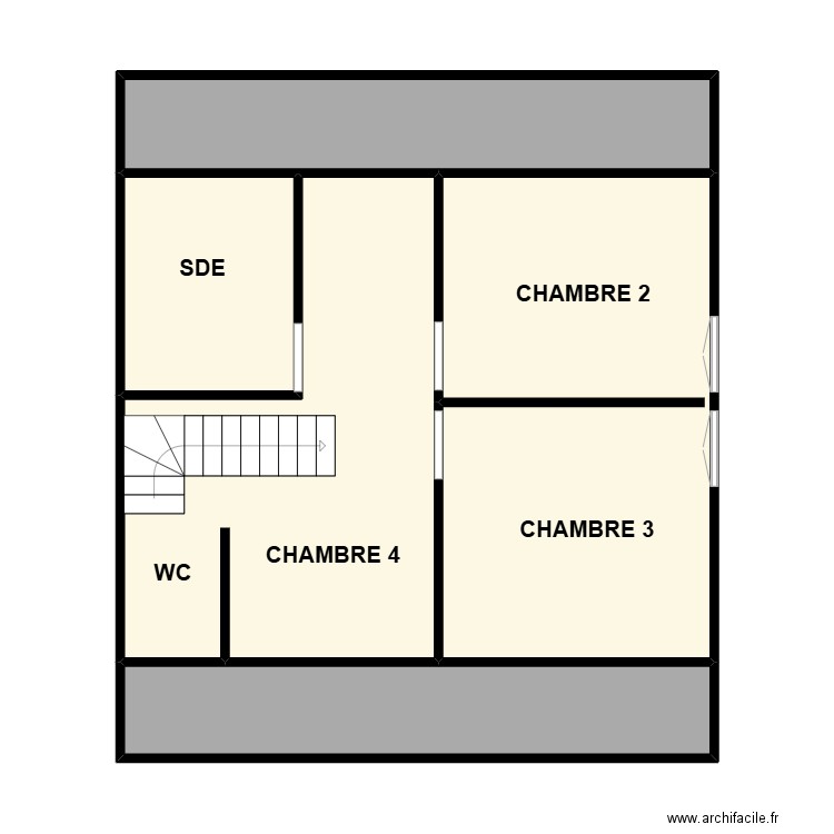 CHARRIAU 1ER. Plan de 5 pièces et 66 m2