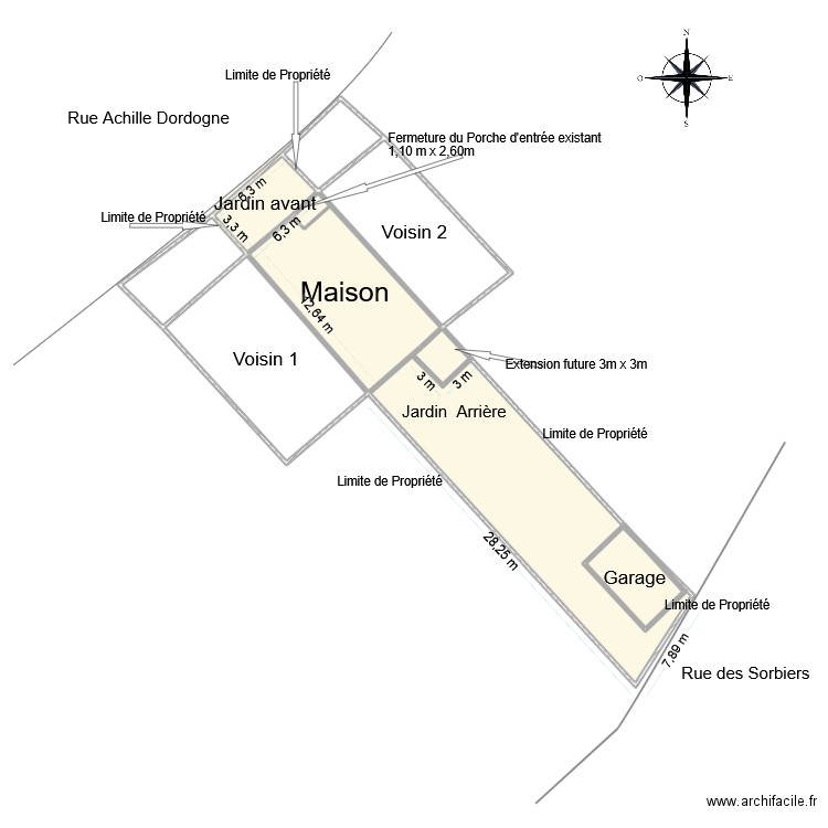 Plan de masse Après travaux. Plan de 7 pièces et 367 m2