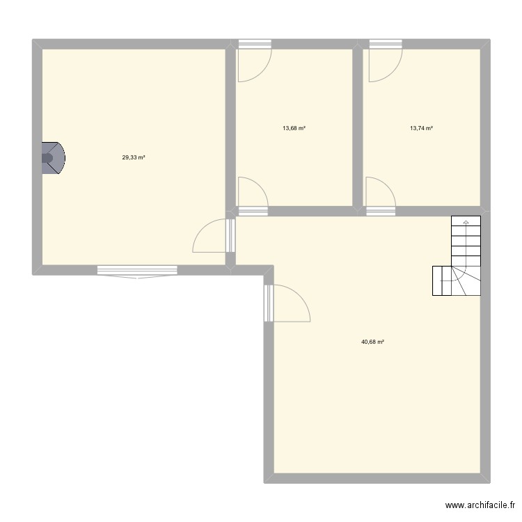 Lqaas. Plan de 4 pièces et 97 m2