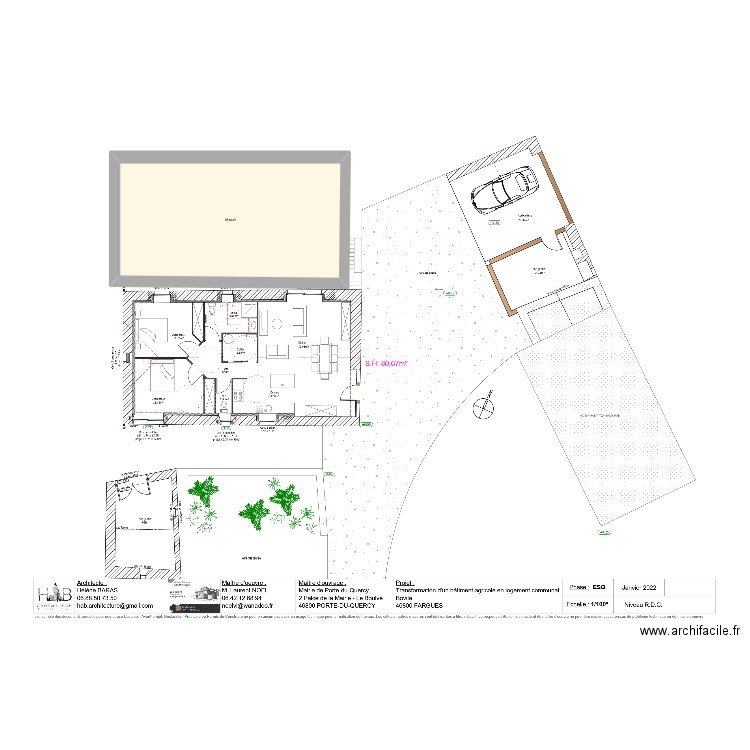 murs Bovila. Plan de 1 pièce et 88 m2