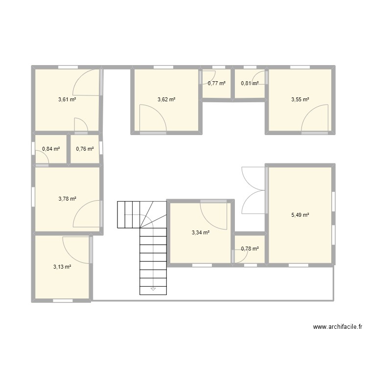 Maison medina. Plan de 12 pièces et 30 m2