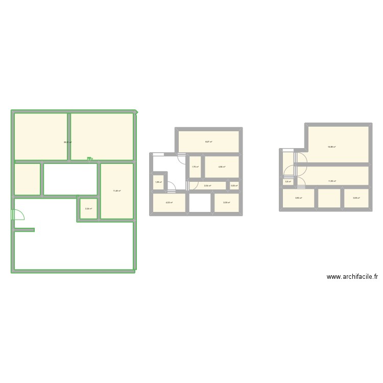 Republique. Plan de 16 pièces et 115 m2